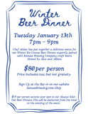 Winter Beer Dinner - Brew Crew Pre-Registration